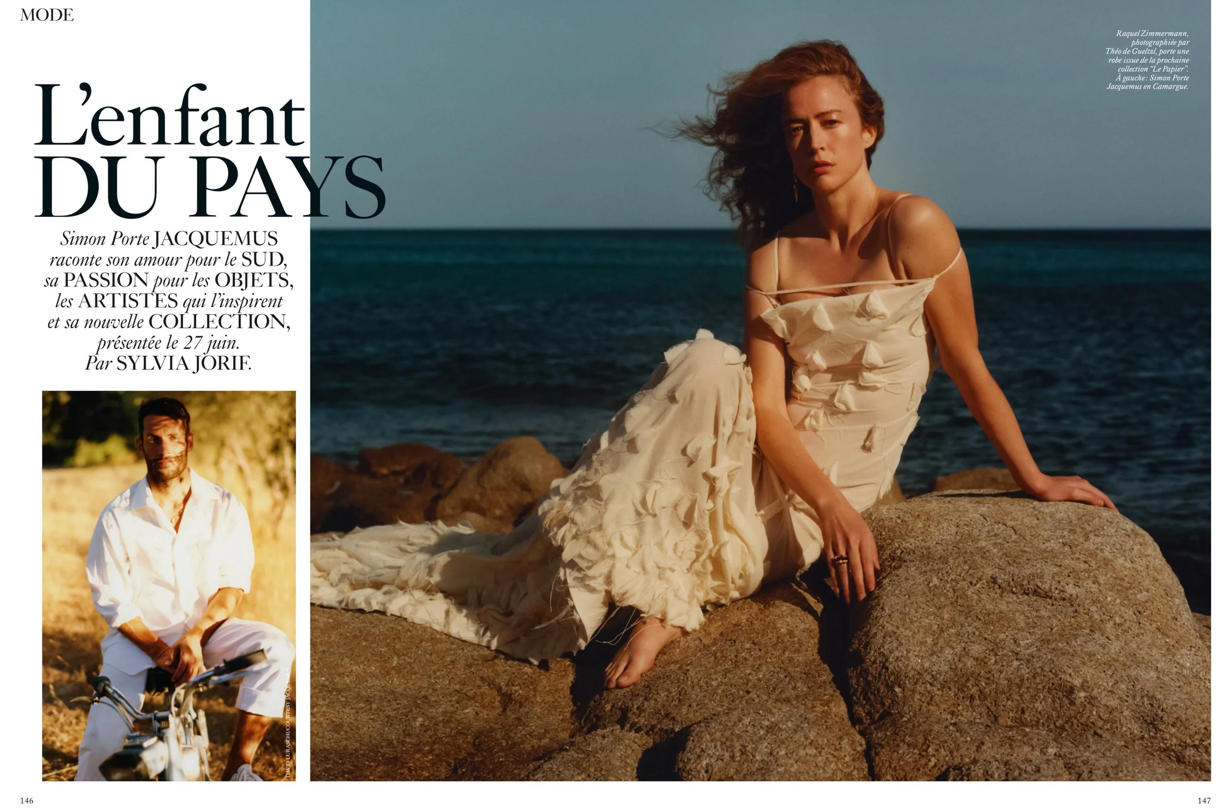 Raquel Zimmermann Is Lensed by Theo De Gueltzl Vogue France June